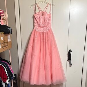 Tiffany Designs Blush Pink Prom Gown
